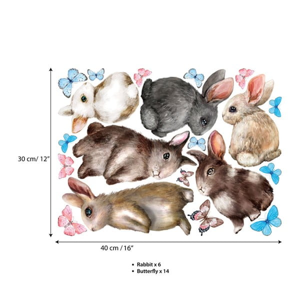 Sienų lipdukai Ambiance Baby Rabbits-image-2