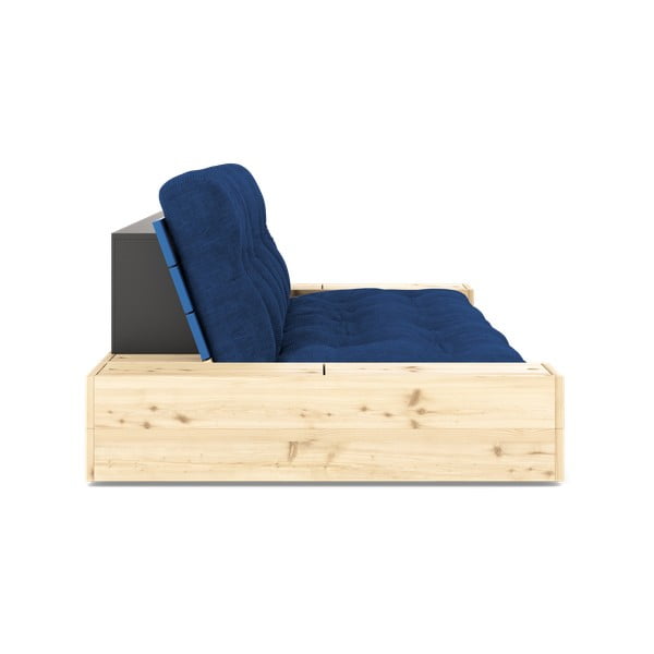 Sulankstoma sofa iš kordinio velveto mėlynos spalvos 244 cm Base – Karup Design-image-3