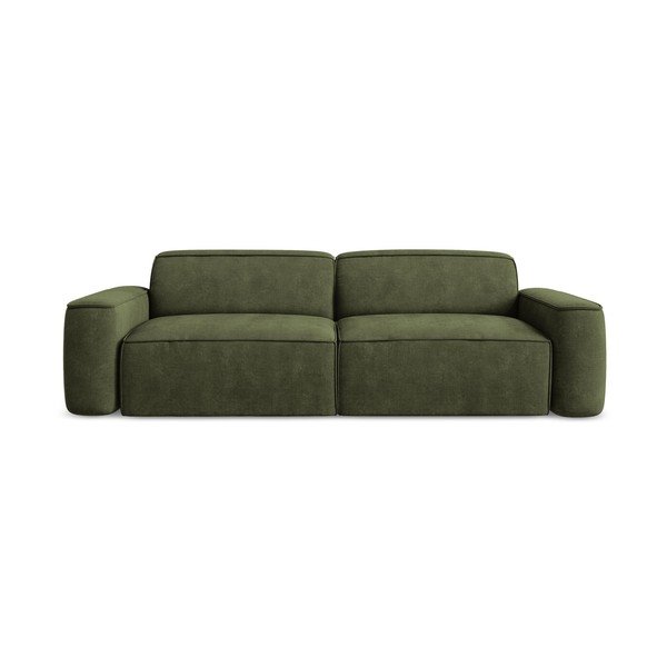 Žalios spalvos iš šenilinio audinio sofa 244 cm Omao – Makamii