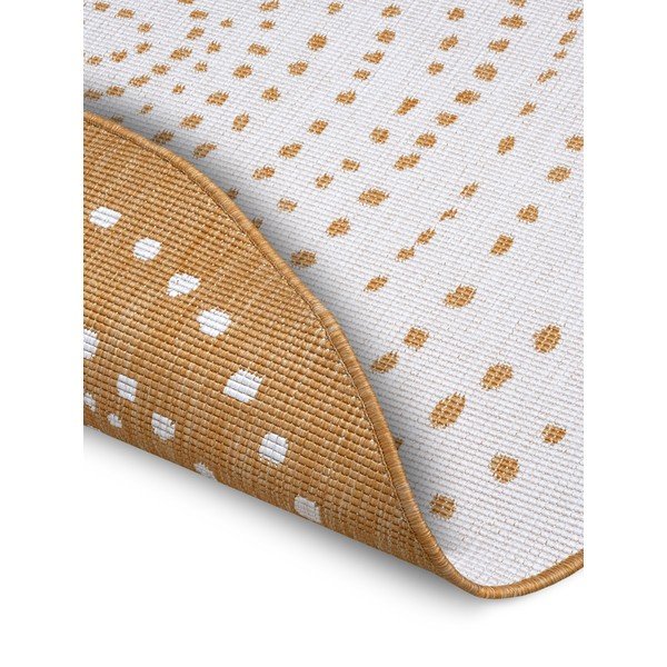 Apvalios formos lauko kilimas ochros spalvos/baltos spalvos ø 200 cm Bali – NORTHRUGS-image-2