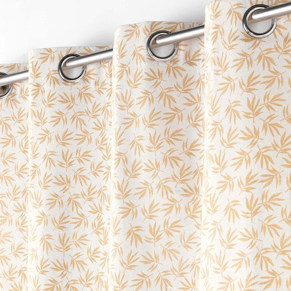 Užuolaida geltonos spalvos/baltos spalvos 140x240 cm Maddy – douceur d'intérieur-image-1