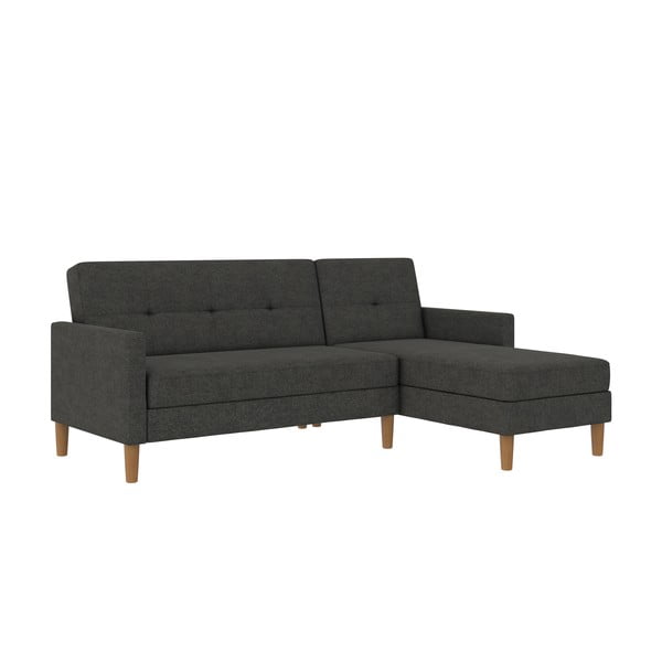 Kampinė sofa tamsiai pilkos spalvos Lilly – Støraa
