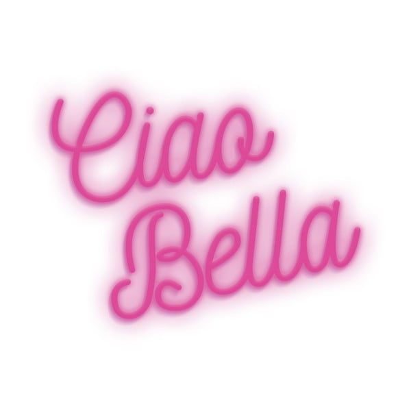 Rožinė sieninė šviečianti dekoracija Candy Shock Ciao Bella, 40 x 28,5 cm-image-2