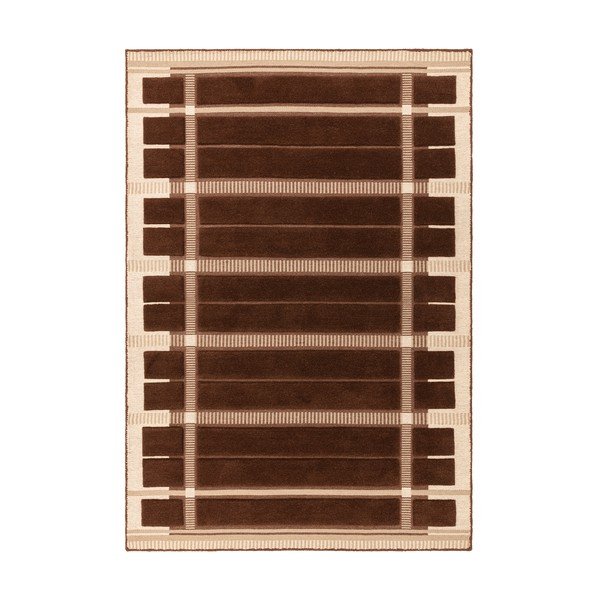 Rankų darbo rudos spalvos/smėlio spalvos iš vilnos kilimas 120x170 cm – Asiatic Carpets