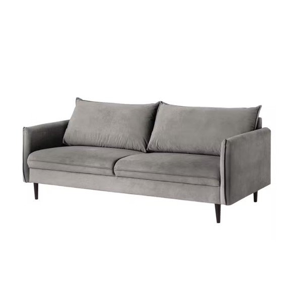 Pilkos spalvos iš velveto sofa 203 cm Juli – Ropez