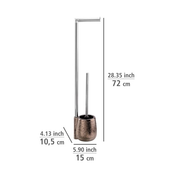 Iš keramikos tualetinio popieriaus laikiklis rudos spalvos šepečio stovas Marrakesh – Wenko-image-3