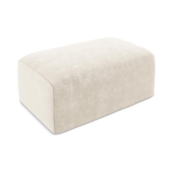 Kreminės spalvos taburetė iš šenilinio audinio Kona – Makamii-image-2