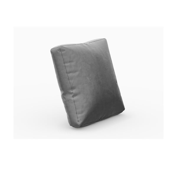 Pilka aksomo pagalvėlė modulinei sofai Rome Velvet - Cosmopolitan Design-image-1