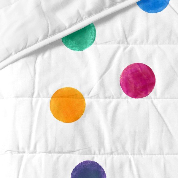 Dygsniuota lovatiesė iš medvilnės baltos spalvos 240x260 cm Confetti – Happy Friday-image-2
