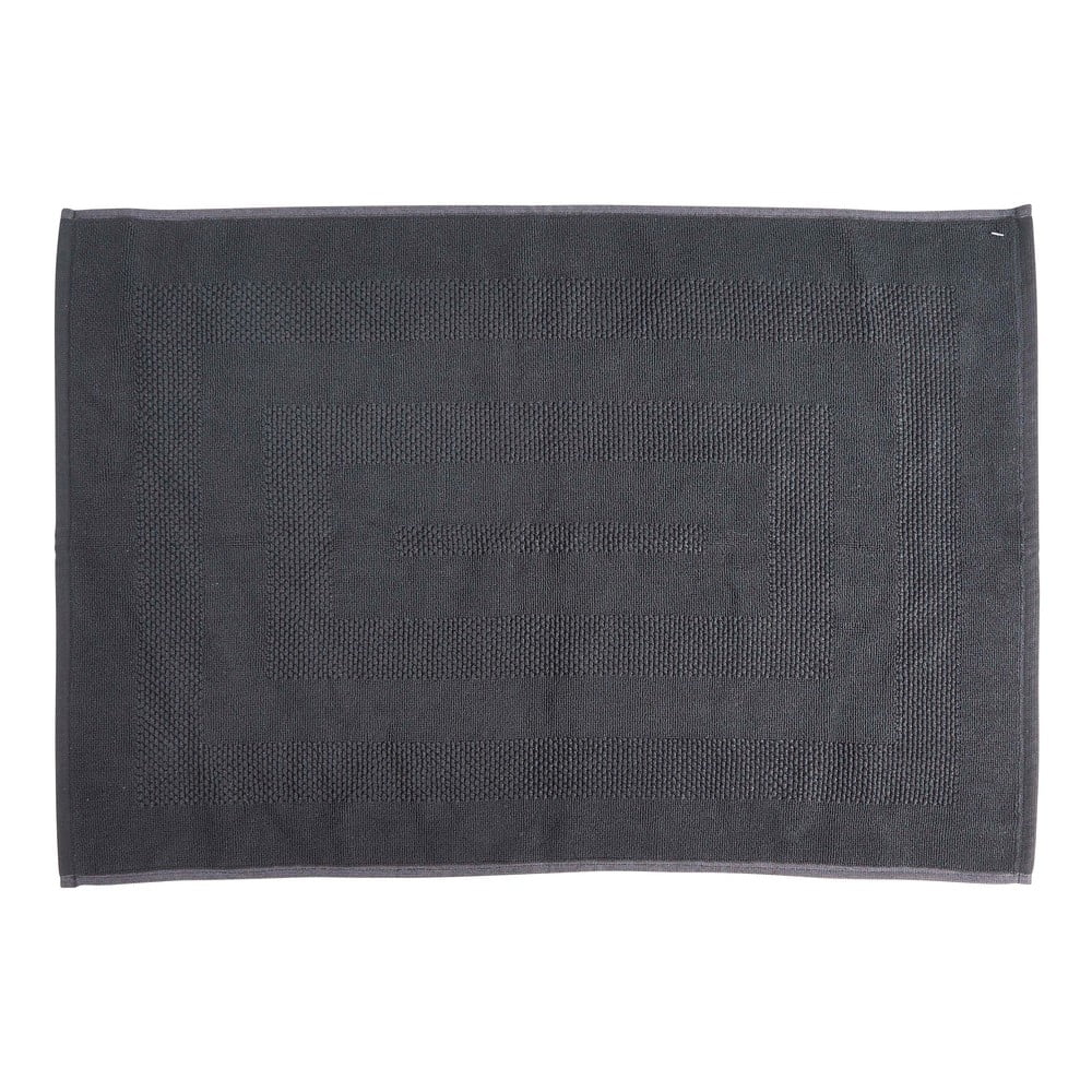 Juodos spalvos medvilninis vonios kilimėlis Bahne & CO, 70 x 50 cm