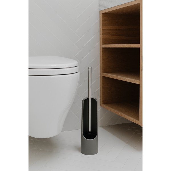 Pilkas plastikinis tualeto šepetys Touch - Umbra-image-1