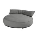 Paminkštinto audinio sodo šezlongas pilkos spalvos Emma – Hartman