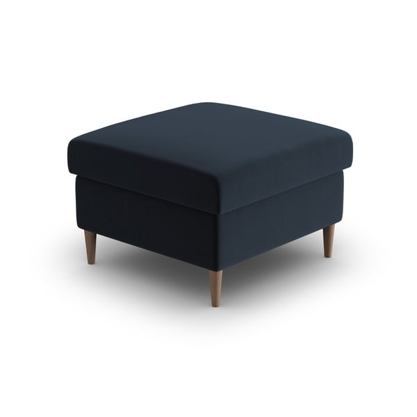 Tamsiai mėlynos spalvos iš velveto taburetė Kyoto – Cosmopolitan Design-image-2