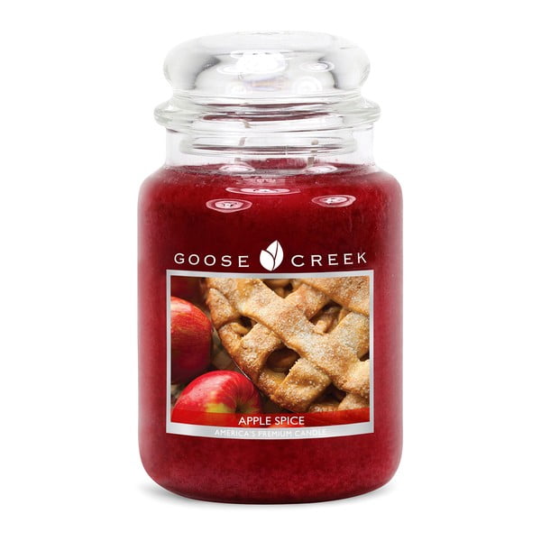 Kvapnioji žvakė stikliniame indelyje "Goose Creek Apple Spice", 150 valandų degimo