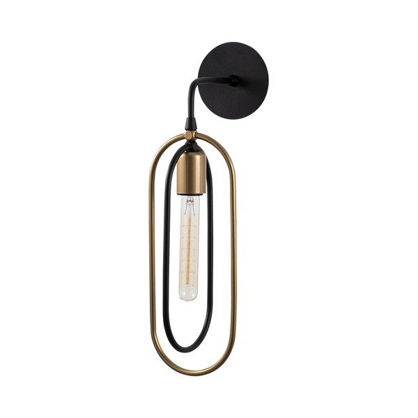 Sieninė lempa juodos spalvos/auksinės spalvos Cerco – Opviq lights