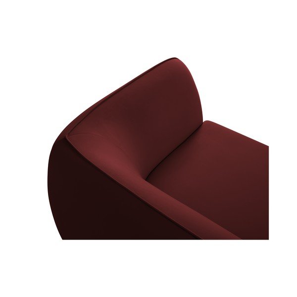 Sofa raudonos spalvos iš velveto 190 cm Lando – Micadoni Home-image-4