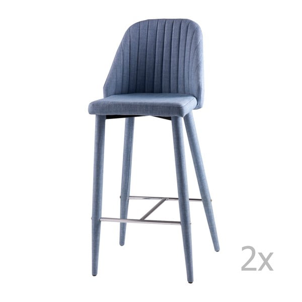 2 šviesiai mėlynų baro kėdžių rinkinys "Cassie
