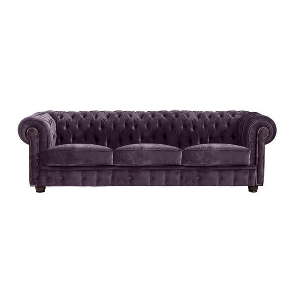 Violetinė sofa Max Winzer Norwin Velvet, 200 cm