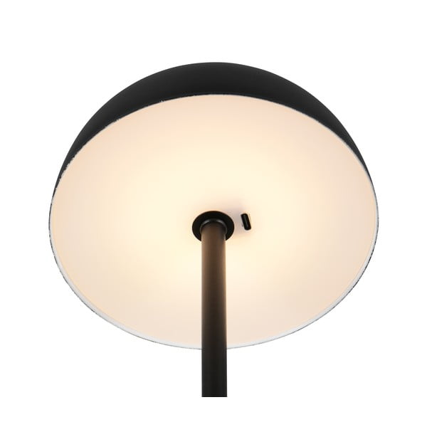 Matinės juodos spalvos stalinis šviestuvas LED (aukštis 21 cm) su metaliniu gaubtu Munoz – Reality-image-2
