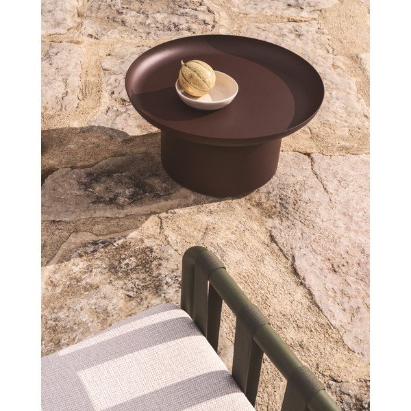 Iš metalo apvalios formos sodo kavos staliukas ø 70 cm Arcola – Kave Home-image-2