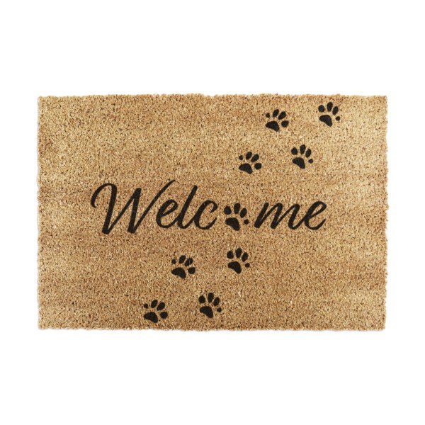 Iš kokoso pluošto grindų kilimėlis 60x90 cm Welcome Paws – Artsy Doormats