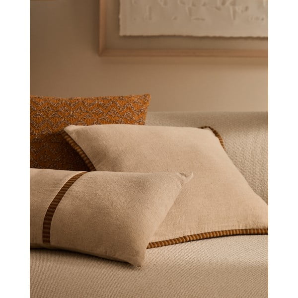 Iš lino mišinio dekoratyvinis pagalvės užvalkalas 45x45 cm Ardit – Kave Home-image-2