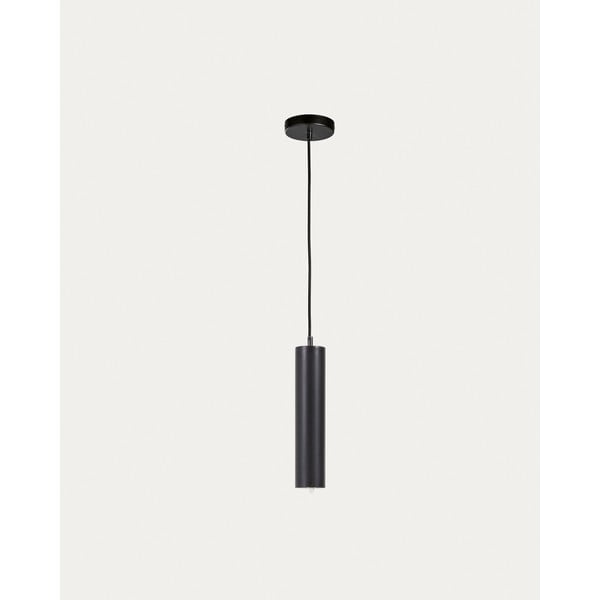 Juodos spalvos kabantis šviestuvas ø 8 cm su metaliniu gaubtu Maude – Kave Home-image-2