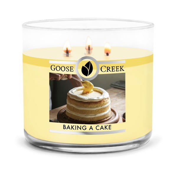 Kvapni žvakė indelyje Goose Creek Baking a Cake, 35 hodin hoření