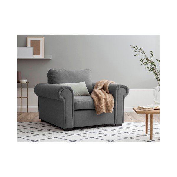 Šviesiai pilka "Windsor & Co Sofas Hermes" fotelis-image-2
