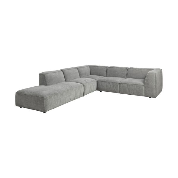Šviesiai pilka modulinė kampinė sofa Bonami Selection Fairfield, 266 cm, kampas kairėje-image-3