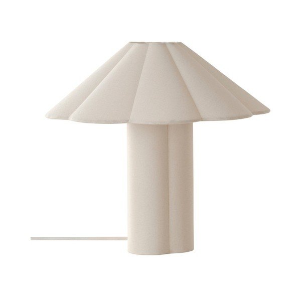 Kreminės spalvos iš lino stalinis šviestuvas (aukštis 38 cm) Gerd – Jotex