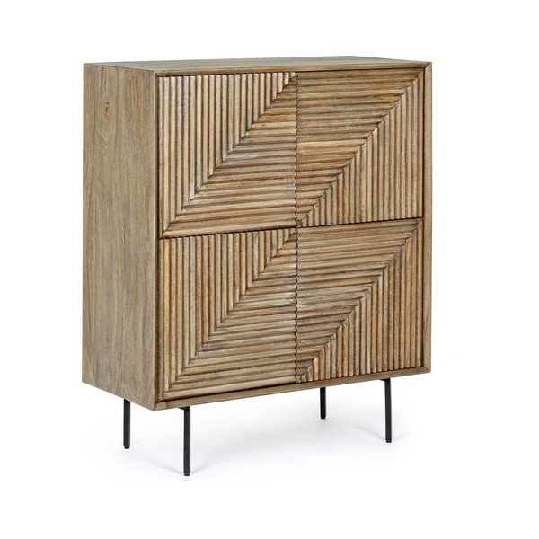 Natūralios spalvos iš mango masyvo spintelė 92x110x40 cm Darsey – Bizzotto