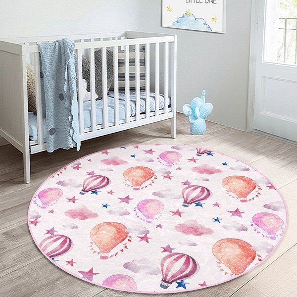 Vaikiškas kilimas rožinės spalvos ø 120 cm Comfort – Mila Home-image-4