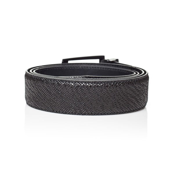 Juodas odinis vyriškas diržas Ferruccio Laconi Thor, 90 cm ilgio-image-1