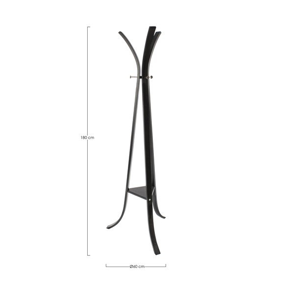 Juodos spalvos iš plieno palto stovas 60x180 cm Triomphe – Bizzotto-image-2