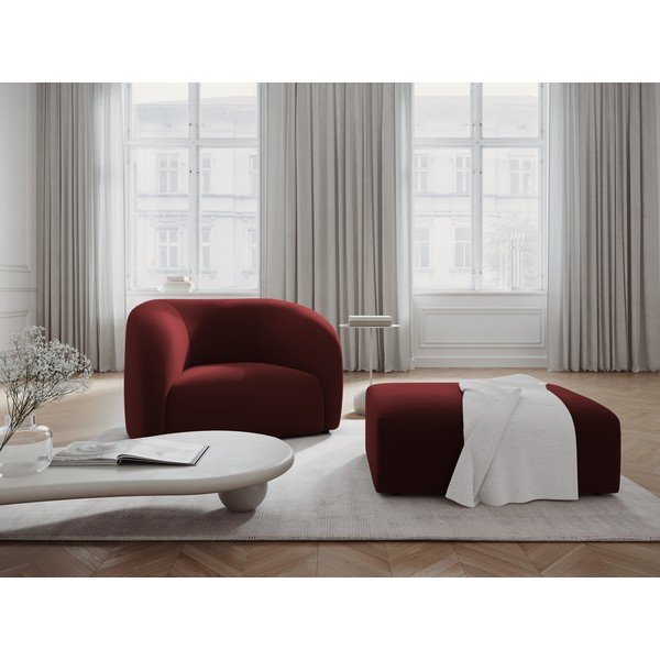 Pufas iš velveto bordo spalvos Santi – Interieurs 86-image-1