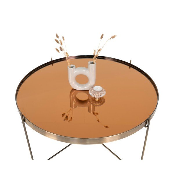 Apvalus auksinis kavos staliukas ø 70 cm Venezia - House Nordic-image-2