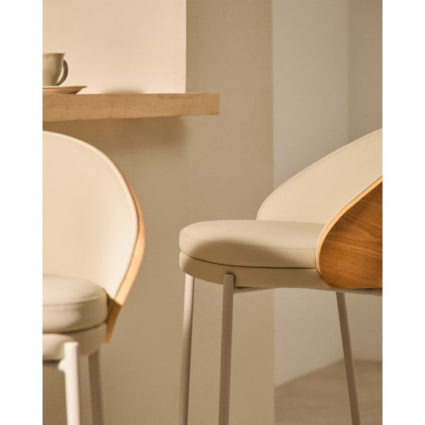 Smėlio spalvos/natūralios spalvos baro taburetė (sėdynės aukštis 77 cm) Eamy – Kave Home-image-2