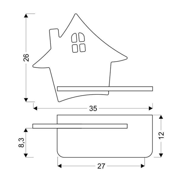 Pilkas vaikiškas šviestuvas House - Candellux Lighting-image-1