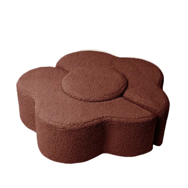 Rudos spalvos iš boucle putų žaidimų aikštelė 3 vnt. aukštis 27 cm 88x90 cm – Meowbaby-image-2