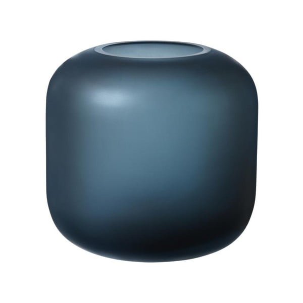 Mėlyno stiklo vaza "Blomus Bright", aukštis 17 cm