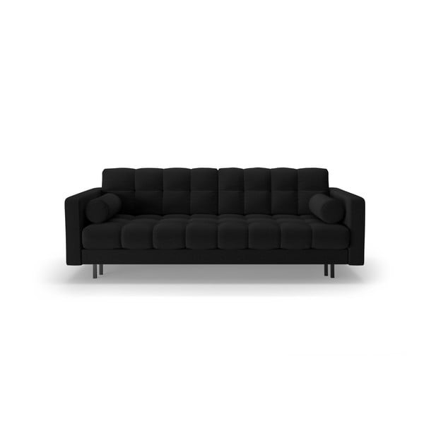 Juodos spalvos sulankstoma/su sandėliavimo vieta sofa 222 cm Bali – Cosmopolitan Design