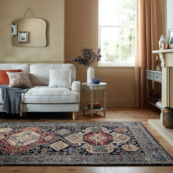 Kilimas tamsiai mėlynos spalvos 200x290 cm Gillingham – Flair Rugs-image-1