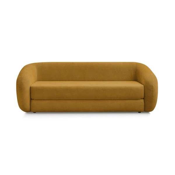 Garstyčių spalvos sulankstoma sofa iš šenilinio audinio 228 cm Neyo – Bobochic Paris