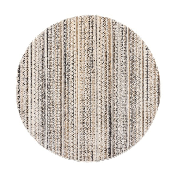 Apvalios formos kilimas smėlio spalvos 160x160 cm Camino – Flair Rugs