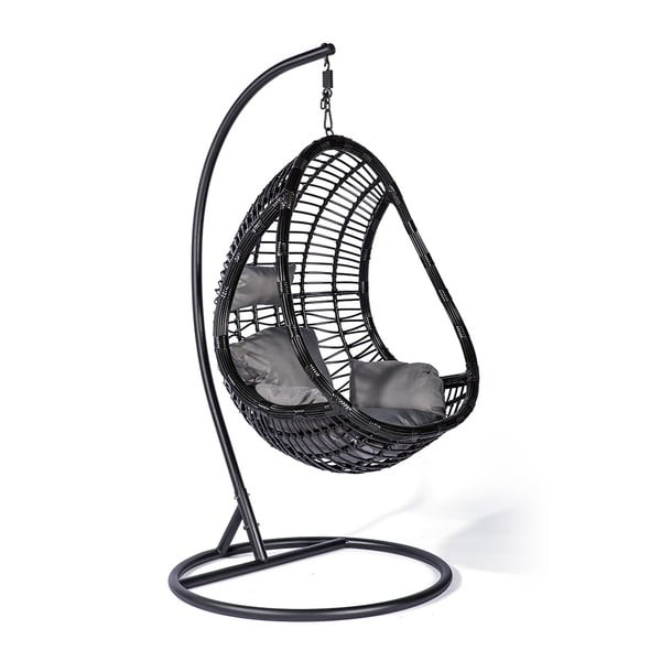 Juodas ratano krėslas Le Bonom Tahiti-image-1