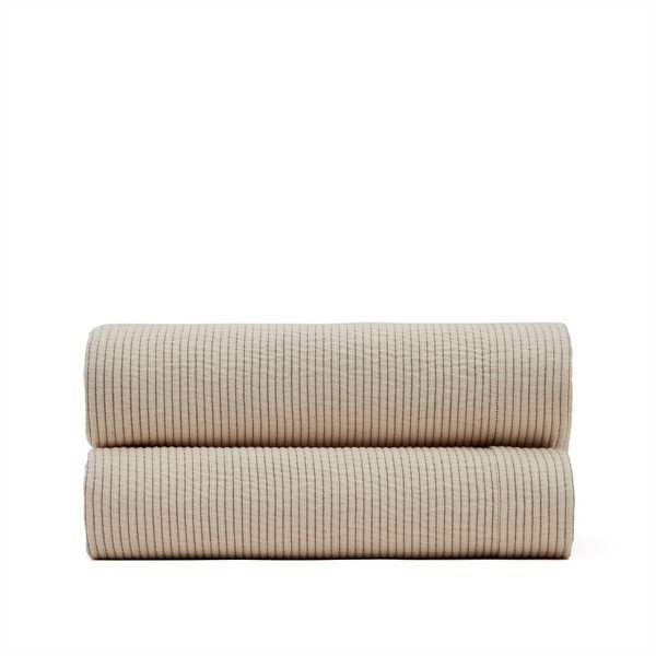 Smėlio spalvos iš medvilnės lovatiesė 240x260 cm Bedar – Kave Home-image-3