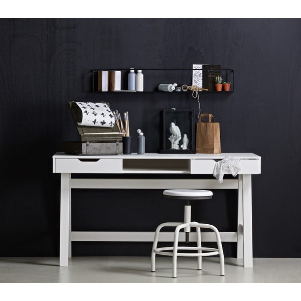 Baltas rašomasis stalas WOOOD Nikki-image-1