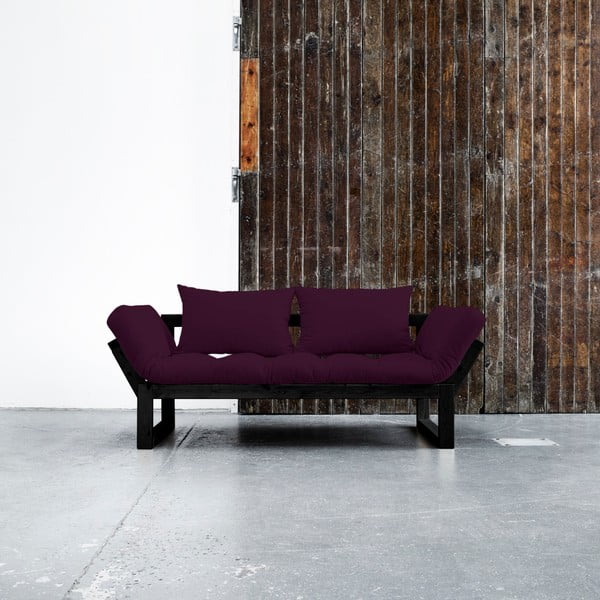 Kintama sofa "Karup Edge" juoda/ violetinė slyva