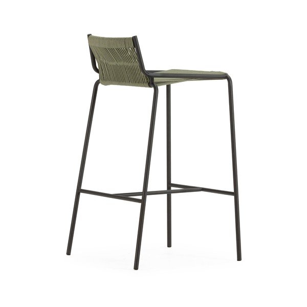 Žalios spalvos iš metalo baro taburetė (sėdynės aukštis 65 cm) Emily – Marckeric-image-3